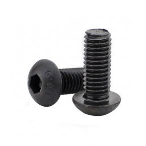 Hex head countersunk screw bolt grade 10.9 M4 x 10mm, black alloy steel.