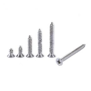 304 stainless steel wood screws, M3 M4 M5 cross-slot head self-cutting screws