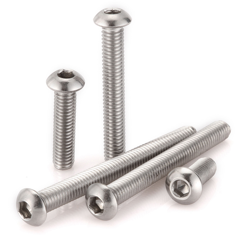 A2 stainless steel semicircular head screw, M5 countersunk bolt